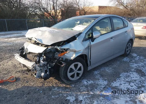 2013 Toyota Prius Four из США, поврежденный, VIN JTDKN3DU6D1721612